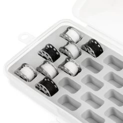 Bobbin Box - Gray Foam Lined -Famous Fabric Store Bobbin Box Foam Lined 3