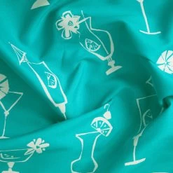 Covington Outdoor Five O'Clock Somewhere Turquoise 56" Fabric -Famous Fabric Store Covington Outdoor Five OClock Somewhere Turquoise 56 Fabric 4