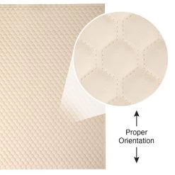 EverSoft™ Off White Hexagon Stitched Foam Backed Vinyl -Famous Fabric Store EverSoft Off White Hexagon Stitched Foam Backed Vinyl 6