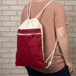 DuraWax™ Heavy Waxed Canvas Cotton Duck 12 Oz. Red 57" Fabric -Famous Fabric Store Heavy Waxed Canvas Cotton Duck 12 oz Red 57 Fabric 701