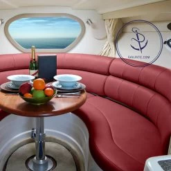 Nauga Soft Tapestry Red 54" Vinyl Fabric -Famous Fabric Store Nauga Soft Vinyl Tapestry Red 54 76