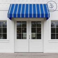 Sunbrella® Awning Stripe 4755-0000 Pacific Blue Fancy 46" Fabric -Famous Fabric Store Sunbrella 4755 0000 Pacific Blue Fancy 46 72