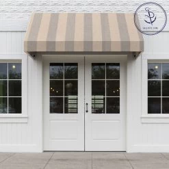 Sunbrella® Awning Stripe 4766-0000 Era Ash 46" Fabric -Famous Fabric Store Sunbrella 4766 0000 Era Ash 46 Awning Shade Fabric 707
