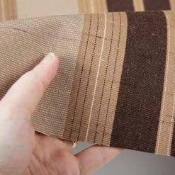 Sunbrella® Awning Stripe 4776-0000 Chocolate Chip Fancy 46" Fabric -Famous Fabric Store Sunbrella 4776 0000 Chocalate Chip Fancy 46 Awning Stripe 4