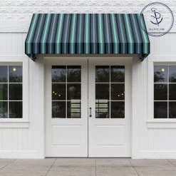 Sunbrella® Awning Stripe 4884-0000 Saxon Cascade 46" Fabric -Famous Fabric Store Sunbrella 4884 0000 Saxon Cascade 46 Awning Stripe Fabric 707