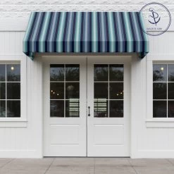 Sunbrella® Awning Stripe 4884-0000 Saxon Cascade 46" Fabric -Famous Fabric Store Sunbrella 4884 0000 Saxon Cascade 46 Awning Stripe Fabric 72