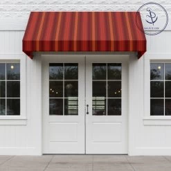 Sunbrella® Awning Stripe 4885-0000 Saxon Chili 46" Fabric -Famous Fabric Store Sunbrella 4885 0000 Saxon Chili 46 Awning Stripe Fabric 72