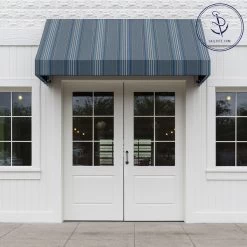 Sunbrella® Awning Stripe 4895-0000 Motive Denim 46" Fabric -Famous Fabric Store Sunbrella 4895 0000 Motive Denim 46 Awning Stripe Fabric 707