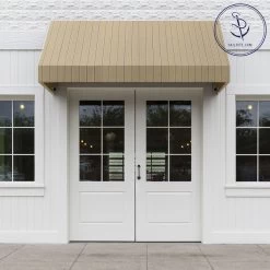 Sunbrella® Awning Stripe 4961-0000 Putty Regimental 46" Fabric -Famous Fabric Store Sunbrella 4961 0000 Putty Regimental Stripe 46 Signature Series Awning Stripe 707