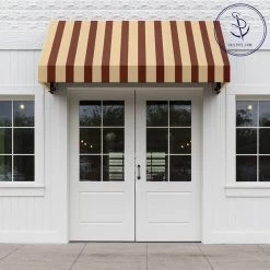 Sunbrella® Awning Stripe 4985-0000 Havelock Brick 46" Fabric -Famous Fabric Store Sunbrella 4985 0000 Havelock Brick 46 Signature Series Awning Stripe 707