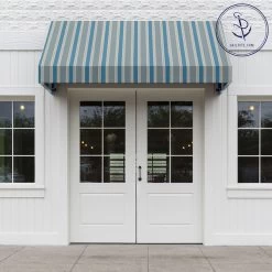 Sunbrella® Awning Stripe 4992-0000 Baycrest Sky 46" Fabric -Famous Fabric Store Sunbrella 4992 0000 Baycrest Sky Awning Stripe 46 707