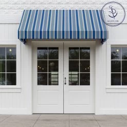 Sunbrella® Awning Stripe 4993-0000 Baycrest Pacific 46" Fabric -Famous Fabric Store Sunbrella 4993 0000 Baycrest Pacific 46 Awning Stripe 707