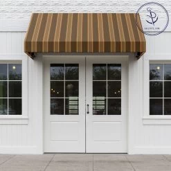 Sunbrella® Awning Stripe 4994-0000 Eastridge Cocoa 46" Fabric -Famous Fabric Store Sunbrella 4994 0000 Eastridge Cocoa 46 Signature Series Awning Stripe 707