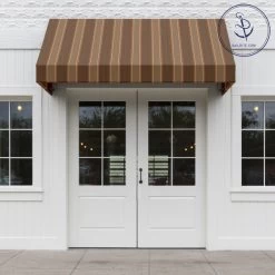 Sunbrella® Awning Stripe 4994-0000 Eastridge Cocoa 46" Fabric -Famous Fabric Store Sunbrella 4994 0000 Eastridge Cocoa 46 Signature Series Awning Stripe 72