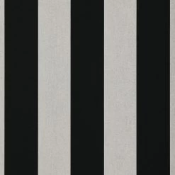Sunbrella® Awning Stripe 5704-0000 Beaufort Black/White 6 Bar 46" Fabric