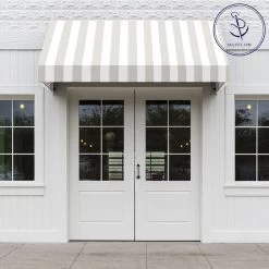 Sunbrella® Awning Stripe 4752-0000 Beaufort Cloud 46" Fabric -Famous Fabric Store Sunbrella Awning Stripe 4752 0000 Beaufort Cloud 46 Fabric 707