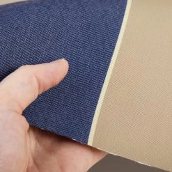 Sunbrella® Awning Stripe 4921-0000 Mediterranean Canvas Block 46" Fabric -Famous Fabric Store Sunbrella Mediterranean Canvas Block Stripe 46 4